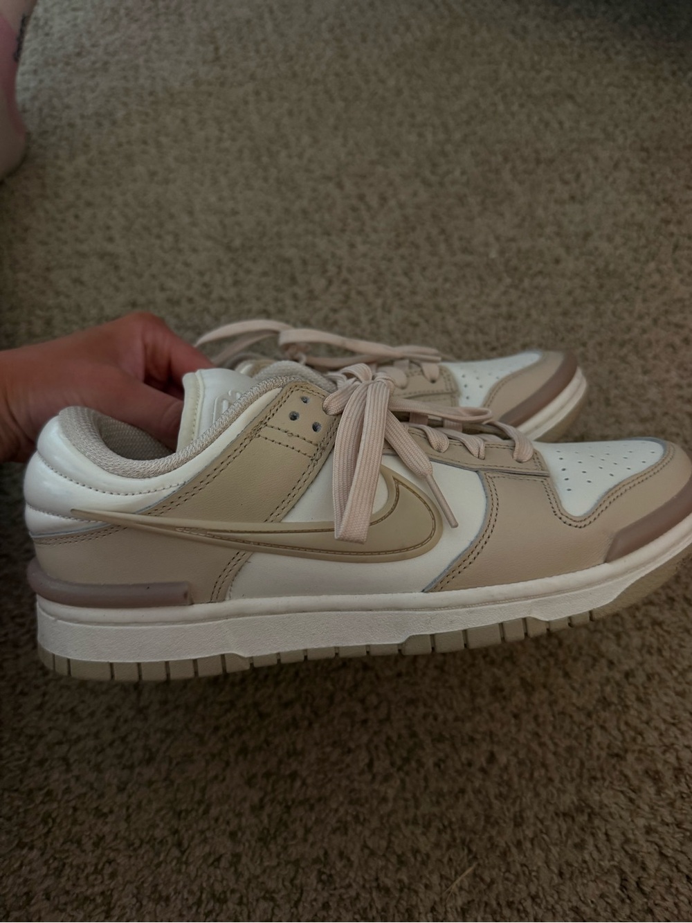 Nike Women’s Low-Top Sneakers in Cream and White